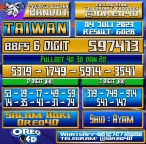 Bocoran Togel Taiwan Selasa,04 july 2023