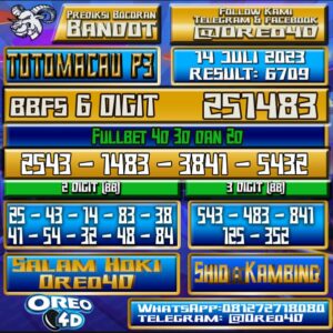 PREDIKSI TOTO MACAU P3 Jumat,14 JULI 2023