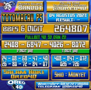 PREDIKSI TOTO MACAU P5 umat,04 Agustus 2023